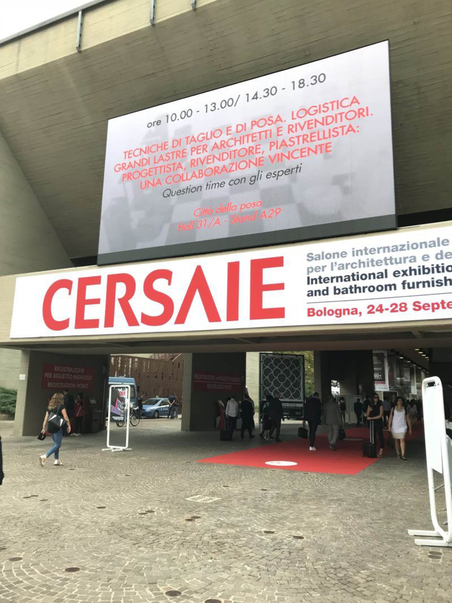 The Cersaie tile show entrance