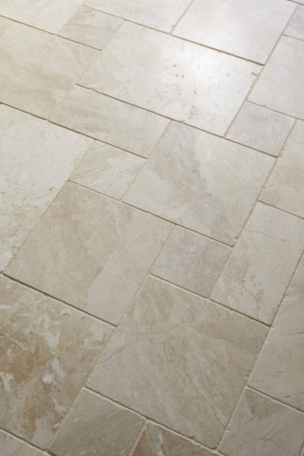 Beige marble mosaic tile floor